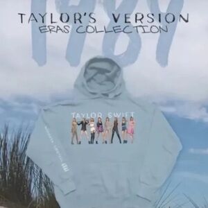 Taylor Swift Eras Collection Hoodie 1989 blue medium new